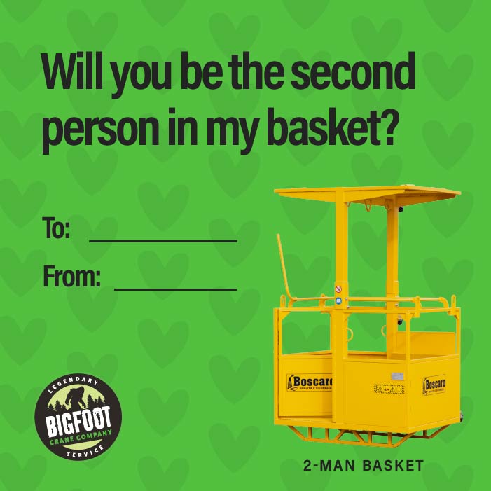 Bigfoot Crane Valentine's Day Cards